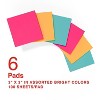 Staples Stickies Pop-up Std Notes 3" x 3" Asst Colors 100 Sh./Pad 6 Pads/PK 565448 - 2 of 4