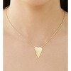 Guili 14K Gold Plated Elongated Modern Heart Necklace, featuring shiny Cubic Zirconia for a chic layering piece that adds timeless beauty. - 2 of 3
