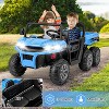 Costway 2 Seater Ride On UTV 24V Kids Electric Vehicle Dump Truck with Remote Control Dump Bed and Extra Shovel - image 4 of 4