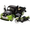 1948 Ford F-1 Pickup Truck Harley Davidson & 1948 Harley Davidson FL Panhead Motorcycle Black & Green 1/24 Diecast Models Maisto - image 3 of 3