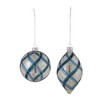 Melrose Glitter Net Glass Ball Ornamnet (Set of 6) - 2 of 4