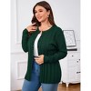 Clearlove Women's Cardigan Sweaters 2025 Fall Open Front Oversized Button Round Neck Loose Soft Knit Outwear - 4 of 4