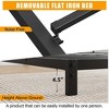 Heavy-duty bed frame with storage space, metal platform base with steel support bars, quiet, easy to assemble, no box spring required - 3 of 4