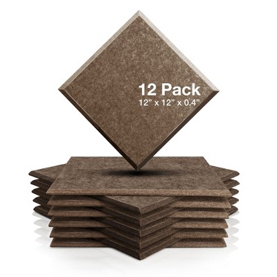 Fstop Labs 12"x12" Acoustic Foam Panels, 0.4" High Density Sound Absorbing Tiles for Home Office & Studio