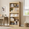 71" Farmhouse Bookcase w/Display Rack & Fluted Design,5 Tier Tall Bookshelf with Wooden Base - 4 of 4