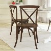 Emma and Oliver Stackable Wood Cross Back Dining Chair - image 2 of 4