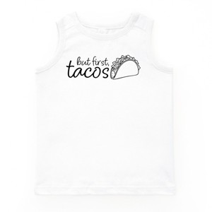 The Juniper Shop But First, Tacos Outline Youth Tank Top - 1 of 4