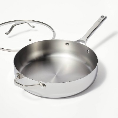 5qt Stainless Steel Saute Pan Silver - Figmint™ : Target