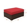 Covers&All Bellanova 38 in L Coffee Table Ottoman, Aspen Wicker w / Sunbrella - 4 of 4