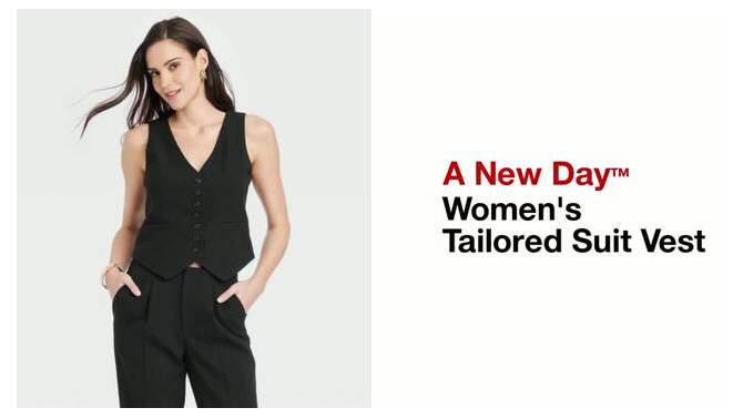 Women&#39;s Tailored Suit Vest - A New Day&#8482;, 2 of 11, play video