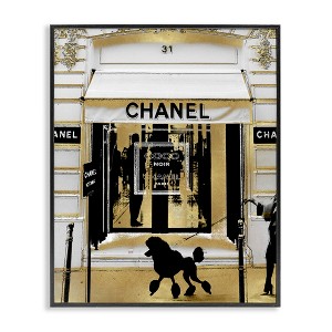 Stupell Industries Fashion Storefront Glam Poodle Black Framed Giclee Art - 1 of 4