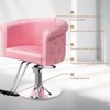 Karl Home Black Gold Modern Heavy Duty Hydraulic Swivel Hair Stylist Salon Chair with Curved Backrest - 4 of 4