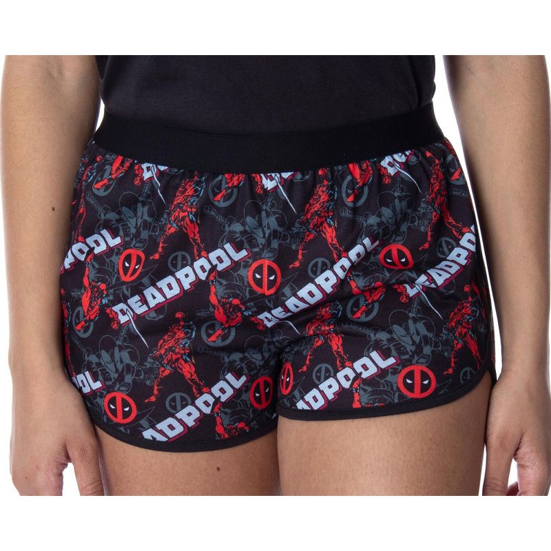 Marvel Women's Deadpool Racerback Tank and Shorts Sleepwear Pajama Set Deadpool Everywhere, 4 of 6