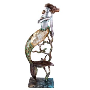 Beachcombers Metal/Capiz Mermaid Left - 1 of 2