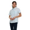 Canada Weather Gear Women's Short Sleeve 4-Pocket Button-Up Shirt – Lightweight Utility Collared Top with Chest, Side Seam Pockets - 4 of 4