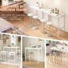 Lirago 47 Inch Industrial Bar Table with Metal Legs – Thickened Solid Wood Top, 300lbs Capacity White - 3 of 4