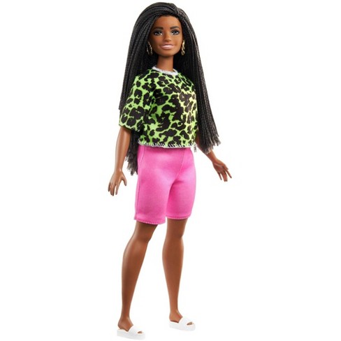 barbie Fashionistas Doll - Neon Green Animal-print Top : Target