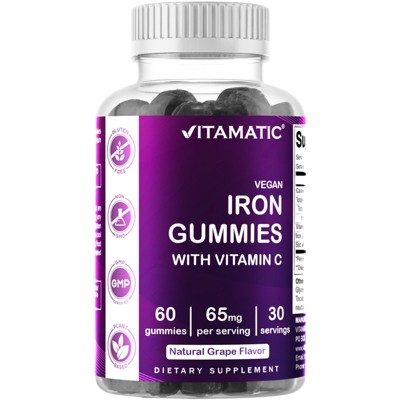 Iron 65mg with Vitamin C - 60 Gummies