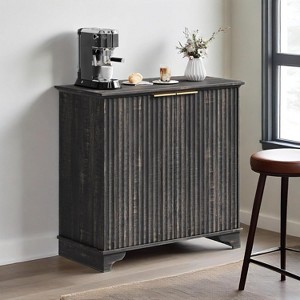 coucheta Fluted Sideboard Buffet Cabinet with Storage, Modern Wood Accent Cabinet with Shelves, Console Table for Kitchen, Dining, Entryway, Hallway - 1 of 4