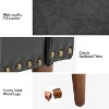 Set of 2 Bonita Transitional Vegan Leather Armchair with Removable Seat Cushion and  Nailhead Trims | ARTFUL LIVING DESIGN - 4 of 4