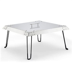 Radiate Stainless Steel Fire Pit Cover - Square Heat Deflector for Outdoor - (25 x 12.25 In) - Smokeless Firepit - 1 of 4