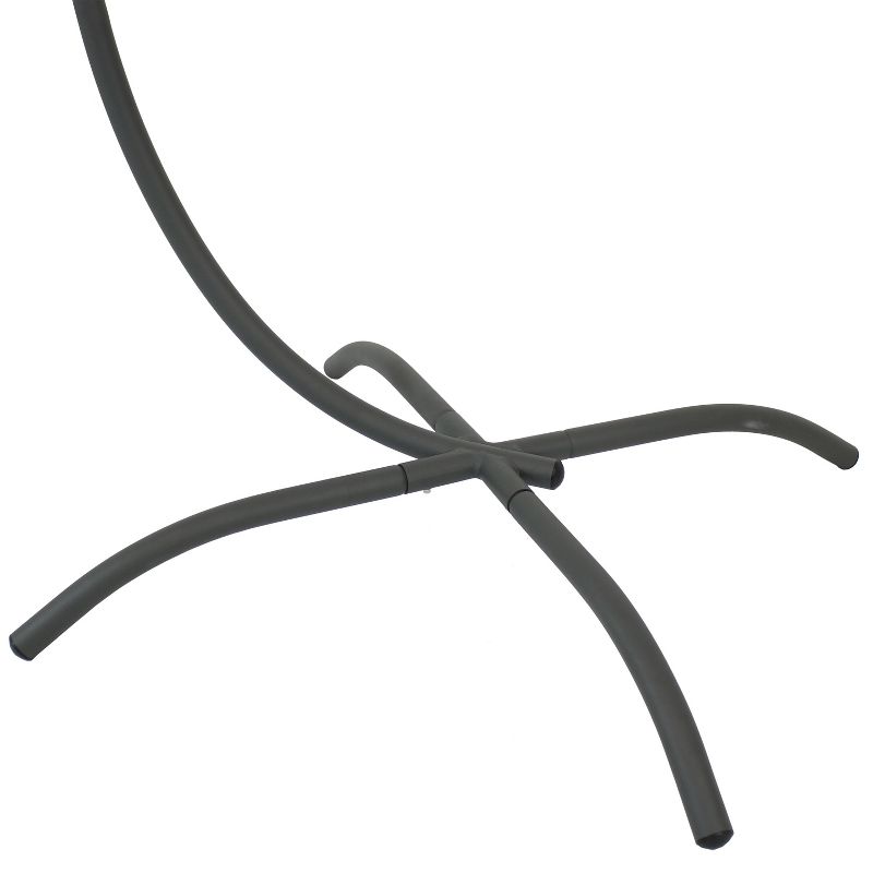 Sunnydaze Durable Steel Egg Chair Stand with Curved Leg Base, Hardware, and Powder-Coated Finish - 78" H - Gray, 5 of 10