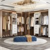 Aheaplus 21''-96'' Adjustable Closet System with 3 drawers, Hanging Rods, Storage Shelves - 3 of 4
