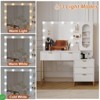 Vanity Benches Modern Makeup Vanity Desk w/ Adjustable Mirror Built in Charging Station 5 Drawers - 2 of 4