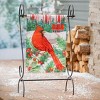 Evergreen Garden Flag Cardinal Holiday Farmhouse  Moire Double Sided Indoor Outdoor Decor 18" x 12.5" - 2 of 2