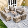 EAGLE PEAK Wicker Outdoor Patio Conversation Set - 2 of 4