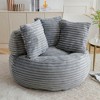 KTMBDW Bean Bag Chair, Corduroy Bean Bag Sofa with Filler, Lazy Sofa Chair with 3 Pillows, Lounge Floor Sofa for Living Room Bedroom - 4 of 4