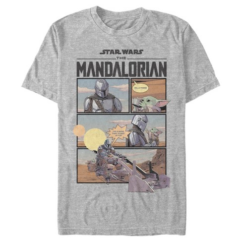 Men's Star Wars The Mandalorian Rescue The Child T-shirt - Athletic Heather  - 2x Large : Target