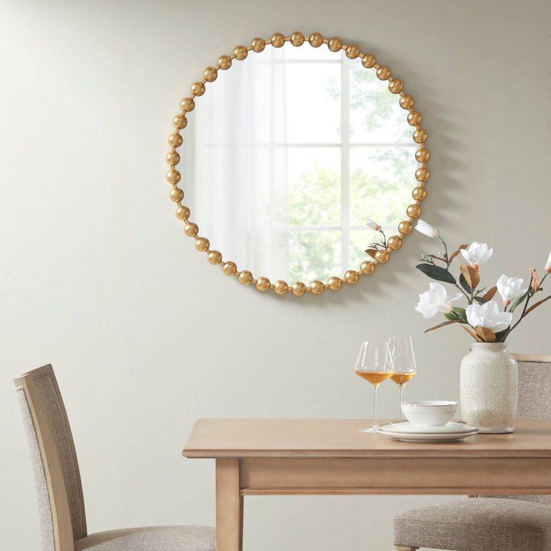 36&#34; Dia Marlowe Round Decorative Wall Mirror Gold, 4 of 11