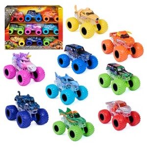 ミニカー Monster Jam Collection 9-Pack Trucks Monster Jam 1:64 Scale Die-Cast Vehicle Collection 9-Pack Toy