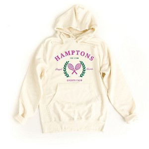 Simply Sage Market Women's Graphic Hoodie Hamptons Sports Club Tennis - 1 of 3