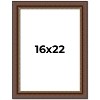PosterPalooza | Traditional Brown Picture Frame - UV Acrylic, Foam Board Backing, Hanging Hardware - 2 of 4