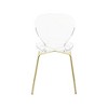 Meridian Furniture,Clarion Gold Metal Dining Chair, Set of 2 - 2 of 4