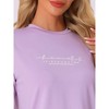 INSPIRE CHIC Women's Summer Pajamas Short Sleeve T-Shirt with Bodycon Shorts Workout Lounge Sets - 4 of 4