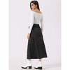 INSPIRE CHIC Women's Midi Trendy Y2K Zip High Waisted Straight Long Skirt - 3 of 4