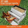 Acekool Automatic Chicken Feeder with Treadle, 27 LB Large Galvanized Steel Rat Proof No Waste Poultry Feeder for 10 Chickens - 2 of 4