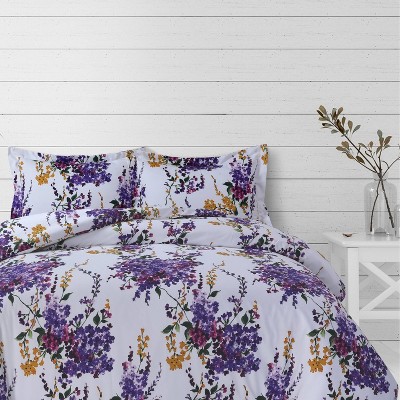 Twin Serena Printed Oversized Duvet Cover Set - Azores Home