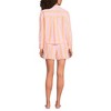 Lands' End Women's Cotton Poplin 2 Piece Pajama Set - Long Sleeve Top and Shorts with Piping - 2 of 4