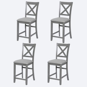 Sapphtopaz Dining Chairs Set of 4 Kitchen Chair with Padded Seat Height Chair with Backrest Dining Room Chairs for Kitchen, Bedroom - 1 of 4