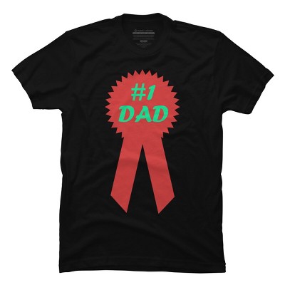 Men's Design By Humans #1 DAD Ribbon By T-Shirt