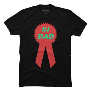 Men's Design By Humans #1 DAD Ribbon By T-Shirt - 1 of 2