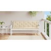 vidaXL Garden Bench Cushion Set of 2 Beige Oxford Fabric (100% polyester) - 3 of 4