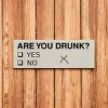 Slickblue Funny Are You Drunk Yes No Sign, 3.5x10 Rustic Pine Wood Sign, Multiple Color Options - 2 of 3