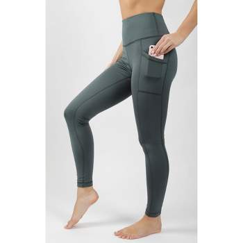 90 Degree By Reflex - Women's Polarflex Fleece Lined High Waist Side Pocket  Legging - Military Green - X Small : Target