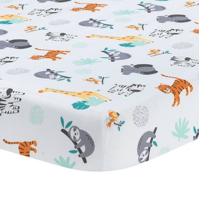 Lambs & Ivy Mighty Jungle Fitted Crib Sheet