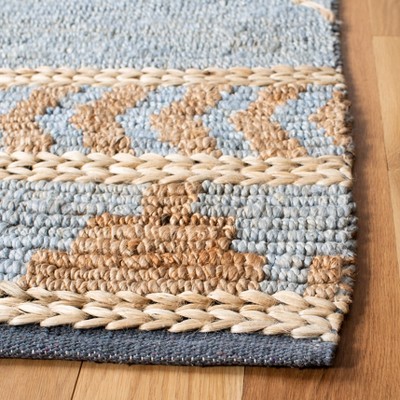 Handmade Blue Flat Woven Rectangular Area Rug, 3' x 5'